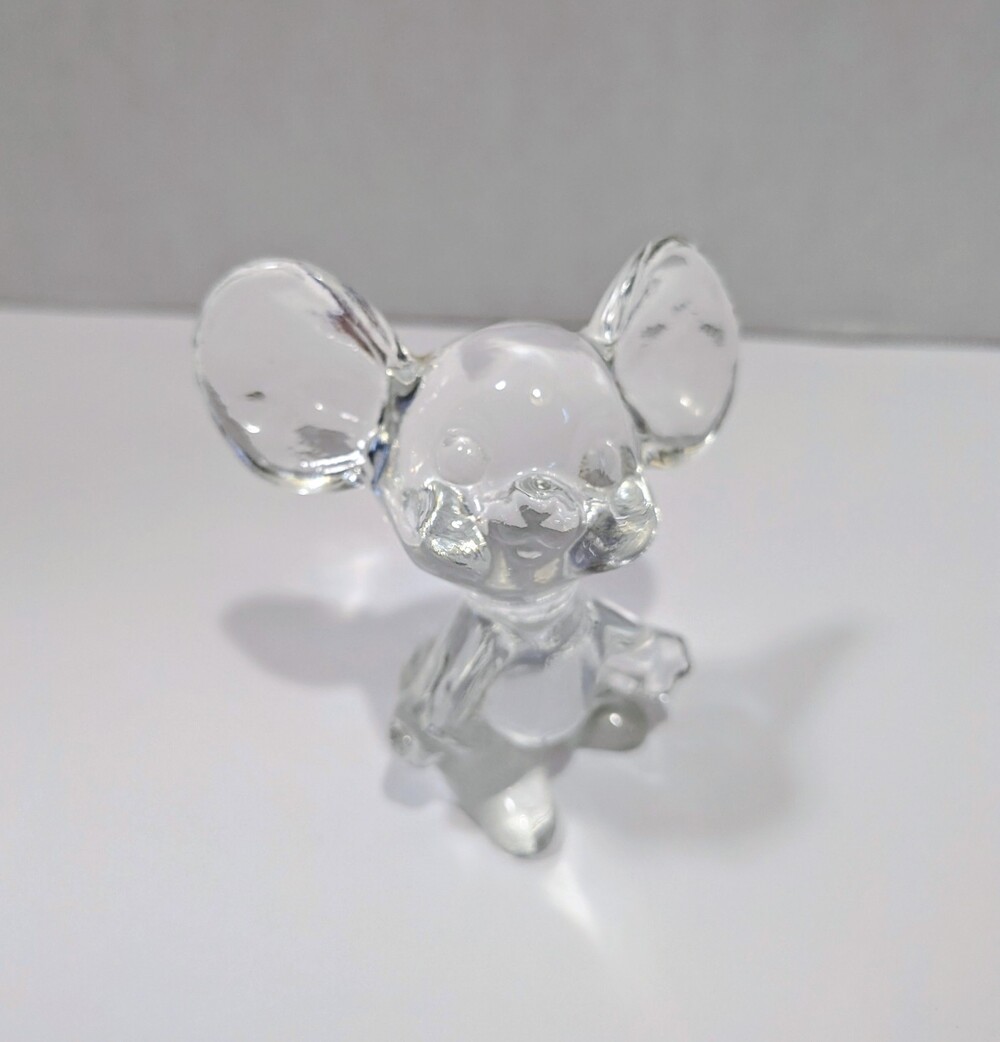 Clear Glass Fenton Mouse Vintage Pristine Condition